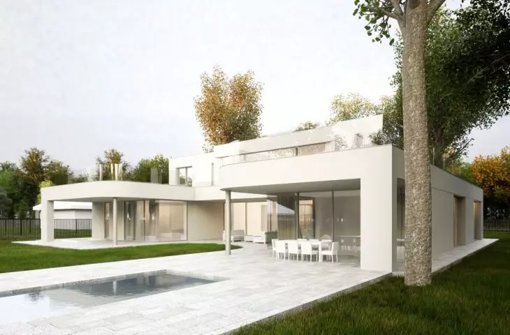 The house has two wings