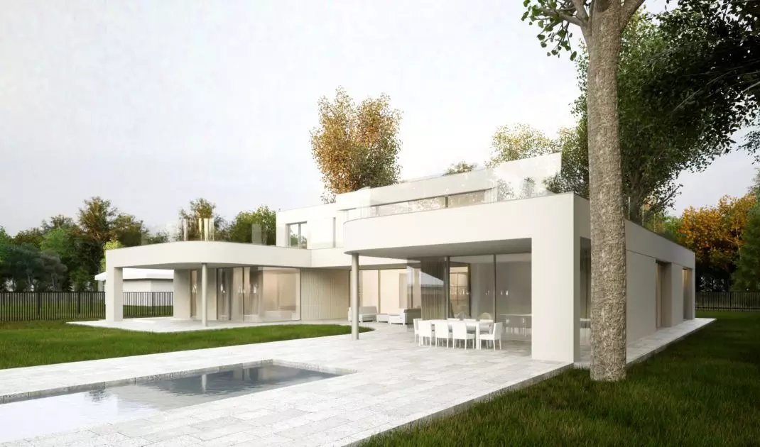 The house has two wings