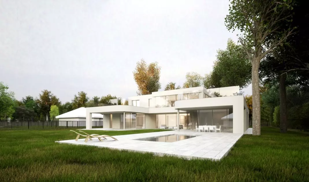 One of the terraces provides space for a swimming pool