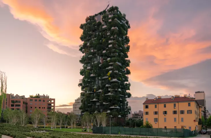 Bosco Verticale (Italian for 'Vertical Forest' or 'Vertical Forest') in Milan
