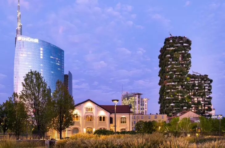Bosco Verticale (Italian for 'Vertical Forest' or 'Vertical Forest') in Milan