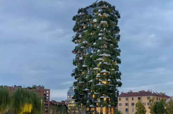 Bosco Verticale (Italian for 'Vertical Forest' or 'Vertical Forest') in Milan