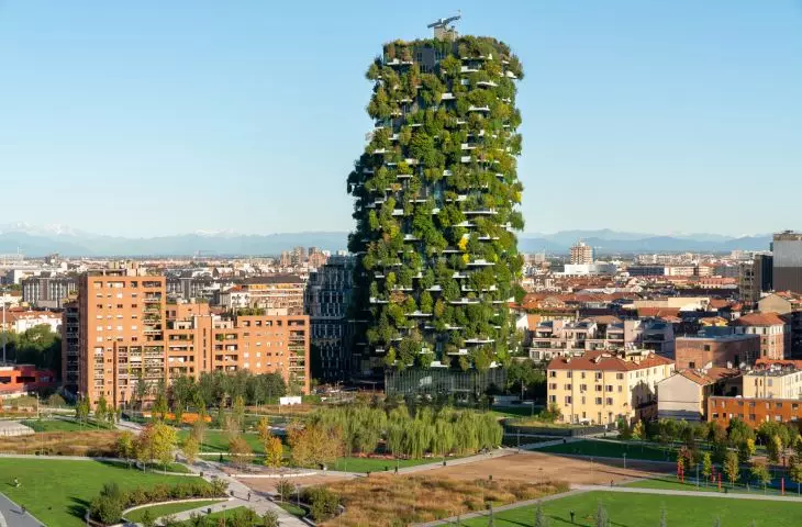 Bosco Verticale (Italian for 'Vertical Forest' or 'Vertical Forest') in Milan
