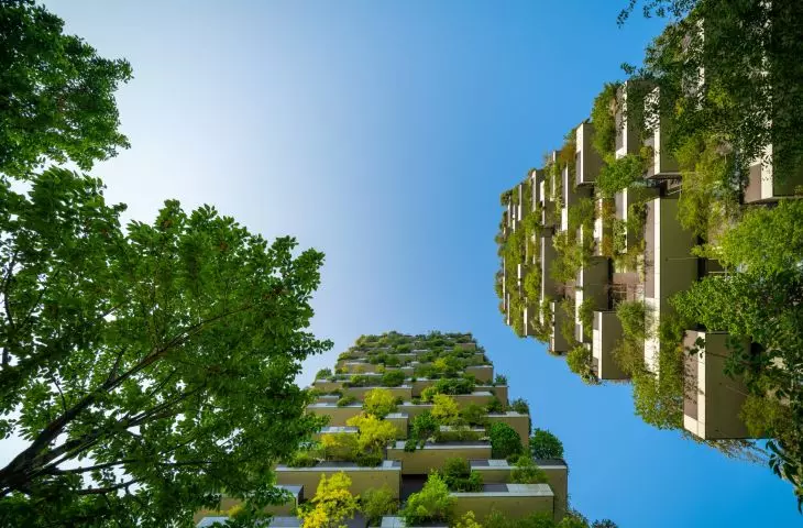 Bosco Verticale (Italian for 'Vertical Forest' or 'Vertical Forest') in Milan