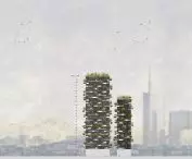 Bosco Verticale (z włoskiego 'Pionowy las' lub 'Wertykalny las') w Mediolanie – rysunek elewacji 