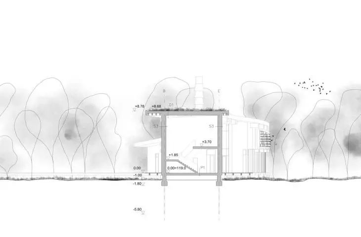 cross-section A-A