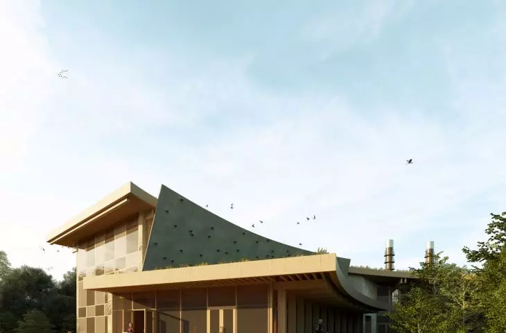 visualization of the pavilion from the outside