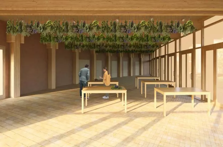 visualization of workshop pavilion