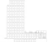 INCUBA Next skyscraper in Aarhus, Denmark - drawing of the north elevation