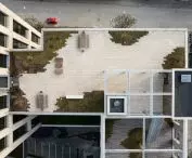 INCUBA Next skyscraper in Aarhus, Denmark - bird's eye view 