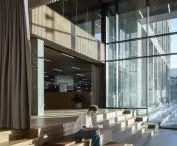 INCUBA Next skyscraper in Aarhus, Denmark - the interior uses wooden elements 