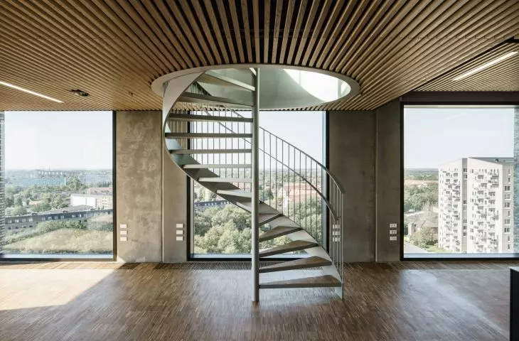 INCUBA Next skyscraper in Aarhus, Denmark - interior with panoramic views of the city