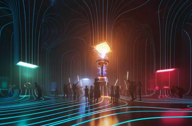 Nikola Tesla Museum in Belgrade - visualization of Tesla's transformer gallery