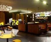 wizualizacje Centrum Rozrywki Arcade Bee w kompleksie Unity Centre w Krakowie