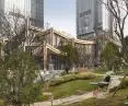 Cultural and Business Center in Xi'an, China - square under construction 