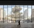 Cultural and Business Center in Xi'an, China - view of the Xi'an Tree, a plant structure that serves as a vertical park