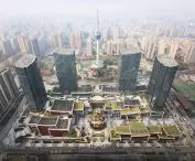 Cultural and Business Center in Xi'an, China - a bird's eye view of the CCBD district