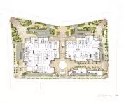 Cultural and Business Center in Xi'an, China - plot plan 
