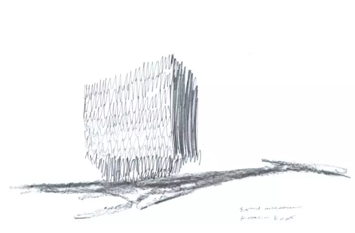 Audeum, or Sound Museum in Gangnam-gu district (Seoul, South Korea) - design sketch 