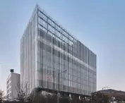 Audeum, or Sound Museum in Gangnam-gu district (Seoul, South Korea) - the building's facades consist of aluminum tubes that overlap to create dynamic shadows  