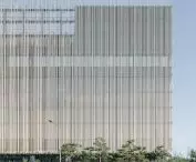 Audeum, or Sound Museum in Gangnam-gu district (Seoul, South Korea) - the arrangement of aluminum tubes not only enhances the visual effect, but also alludes to the coexistence of technology and nature
