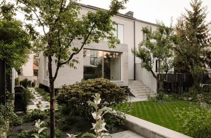 Conversion of a 1970s semi-detached house.
