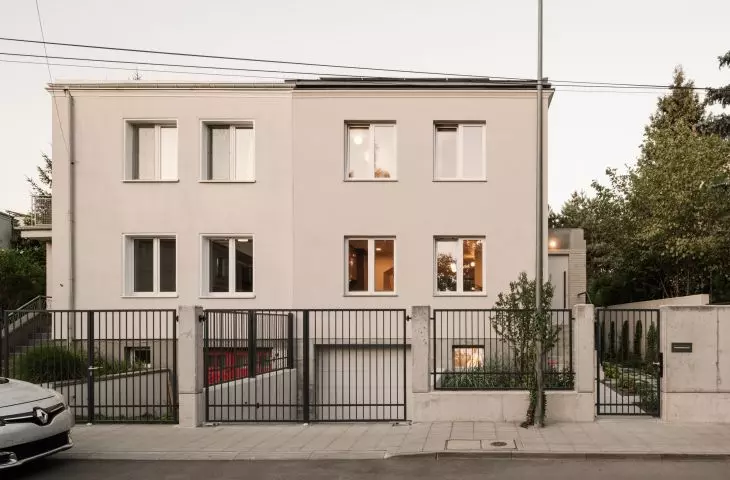 Conversion of a 1970s semi-detached house.