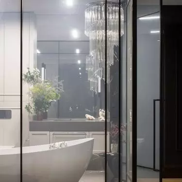 The architects used smart glass, or electrochromic glass