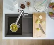 Maris granite sink in slate gray color