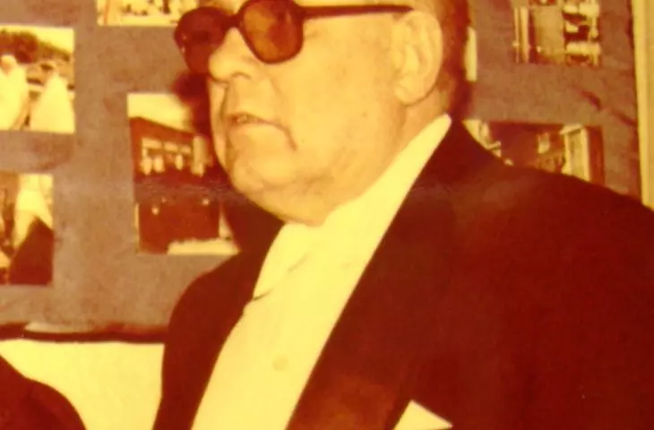 Adam Giedrys during his wedding anniversary in Szczecinek