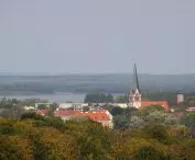 Panorama of the Old Town in Szczecinek, on the right you can see the historic water tower