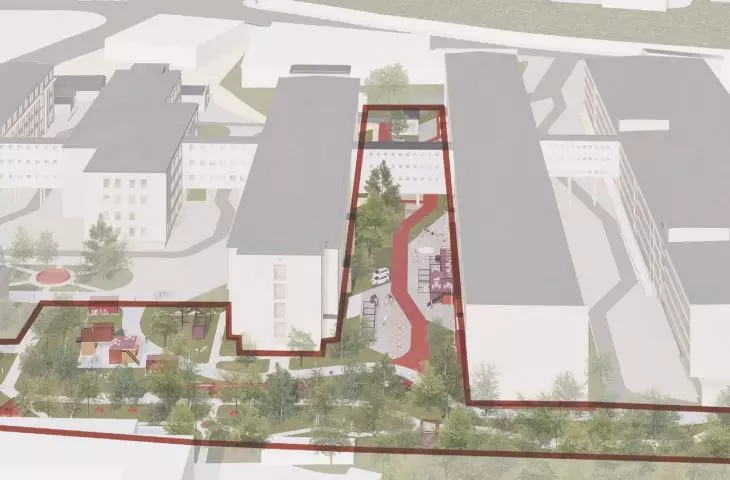 bird's eye view of the foundation