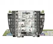 Storage of the art collection of the Boijmans Van Beuningen Museum in Rotterdam - a cross-section of the facility 