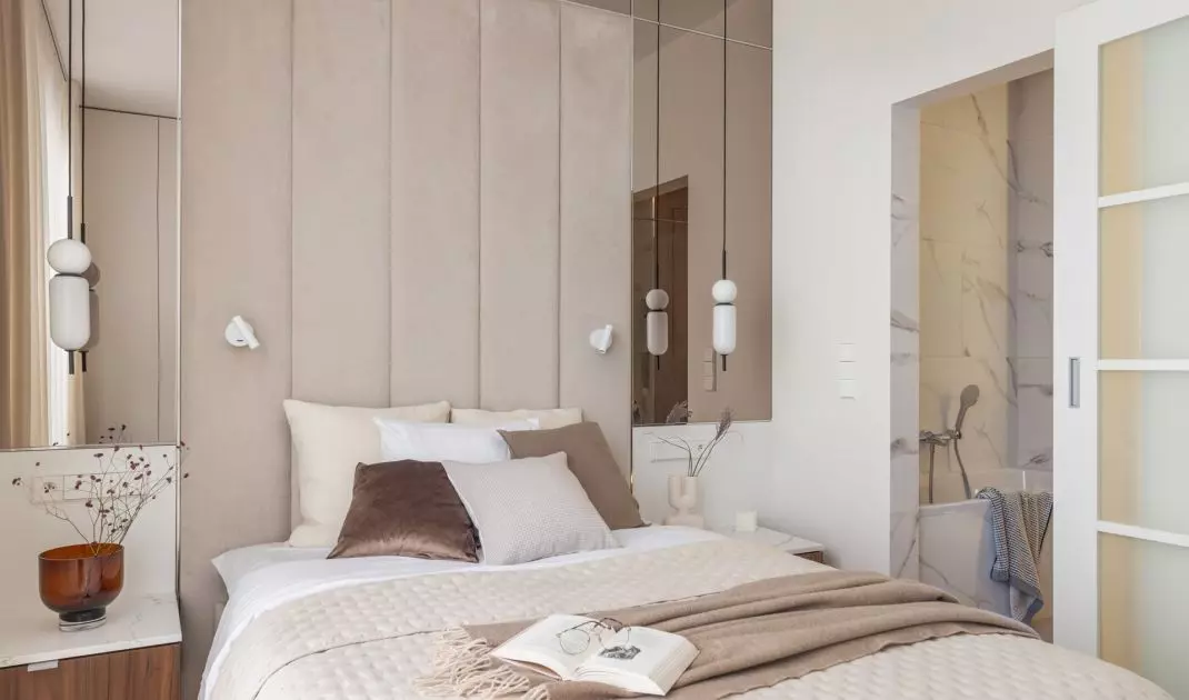 The second private area also consists of a bedroom and an adjoining bathroom