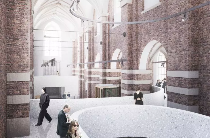 wizualizacja zmodernizowanego wnętrza Muzeum Architektury we Wrocławiu