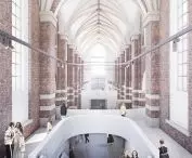 Visualization of the modernized interior of the Museum of Architecture in Wroclaw