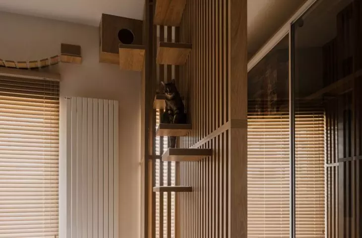 In the bedroom there is a corner for cats
