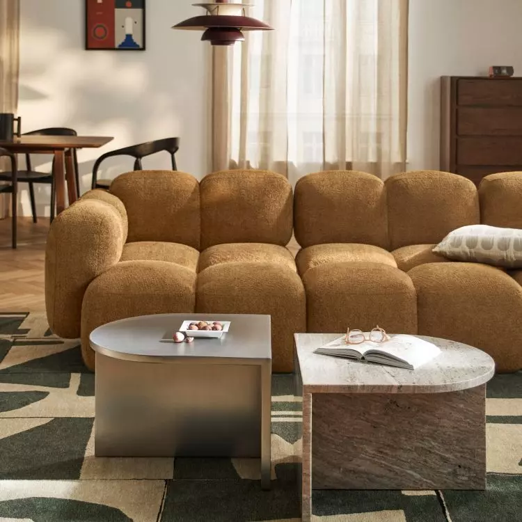 Marble coffee table is durable and resistant to damage