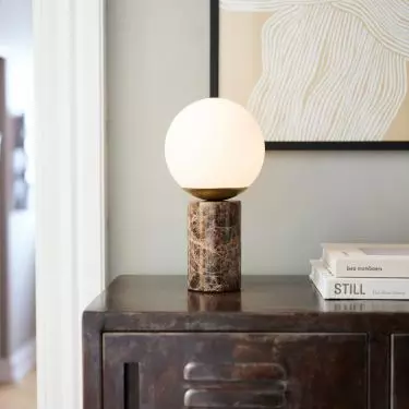 The lamp with marble base is very stable