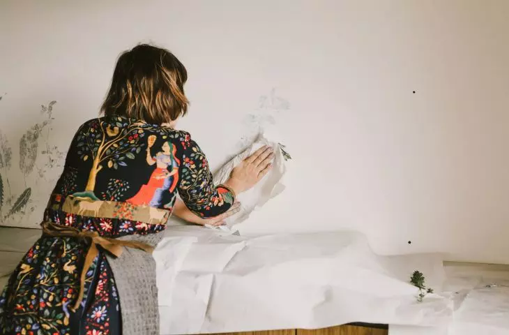 Justyna Mazur w trakcie drukowania