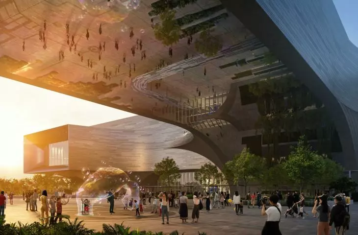 Singapore's new Science Center - the center will have a plaza that will become a key space for hosting a variety of events