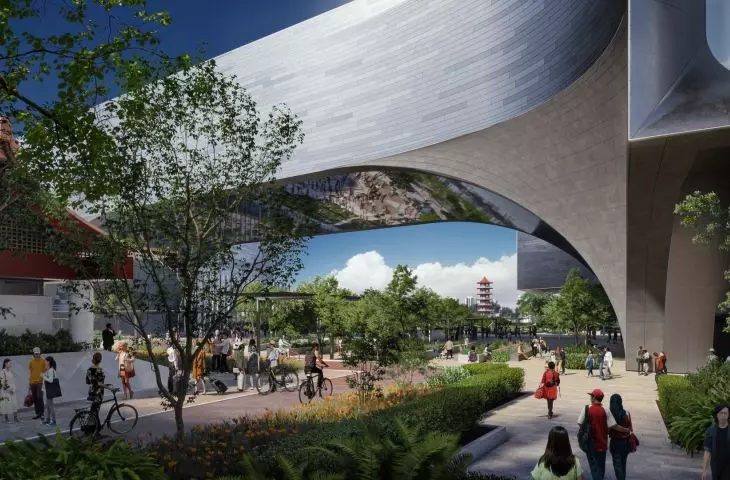 Singapore's new Science Centre - buildings will appear to float above the park