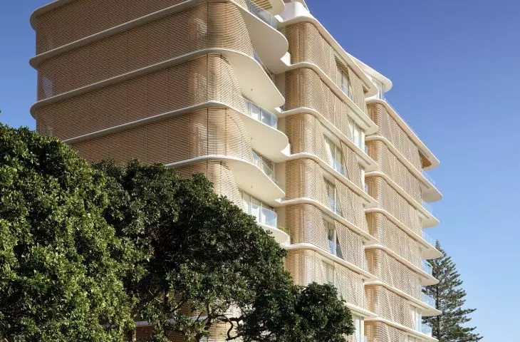 Norfolk housing development in Gold Coast, Queensland, Australia - just as cones protect seeds, the Norfolk project provides shelter for residents from the elements