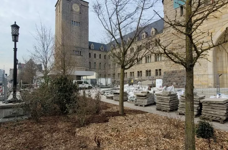 The outer courtyard of CK Zamek in Poznań - reconstruction