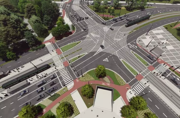 Reconstruction of Ratajczaka Street in Poznań - visualization