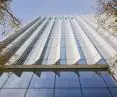 John A. Volpe National Center for Transportation Systems. Volpe - the shape of the aluminum slats on the façade refers to the ballasts of an airplane
