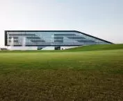 Mascot International's new headquarters and logistics center in Pårup, Denmark - dynamic form of building facade 