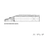 Mascot International's new headquarters and logistics center in Pårup, Denmark - a longitudinal cross-section of the block 