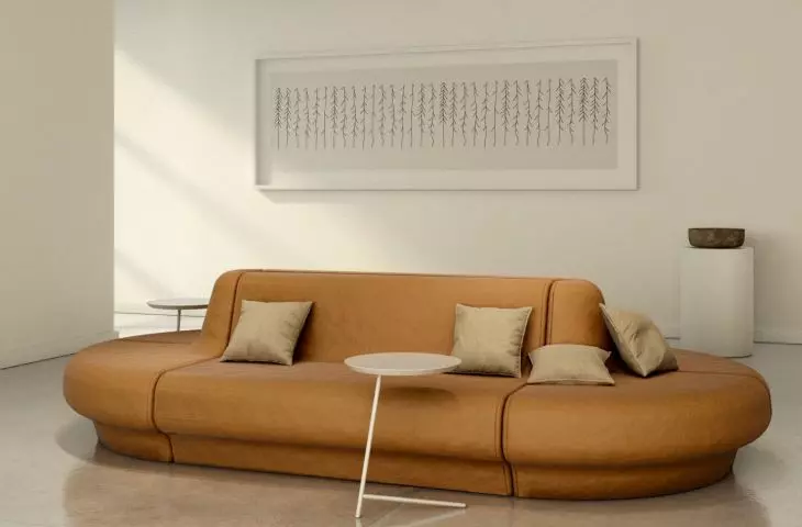 Black rounded rail will be an interesting decoration of a minimalist interior 