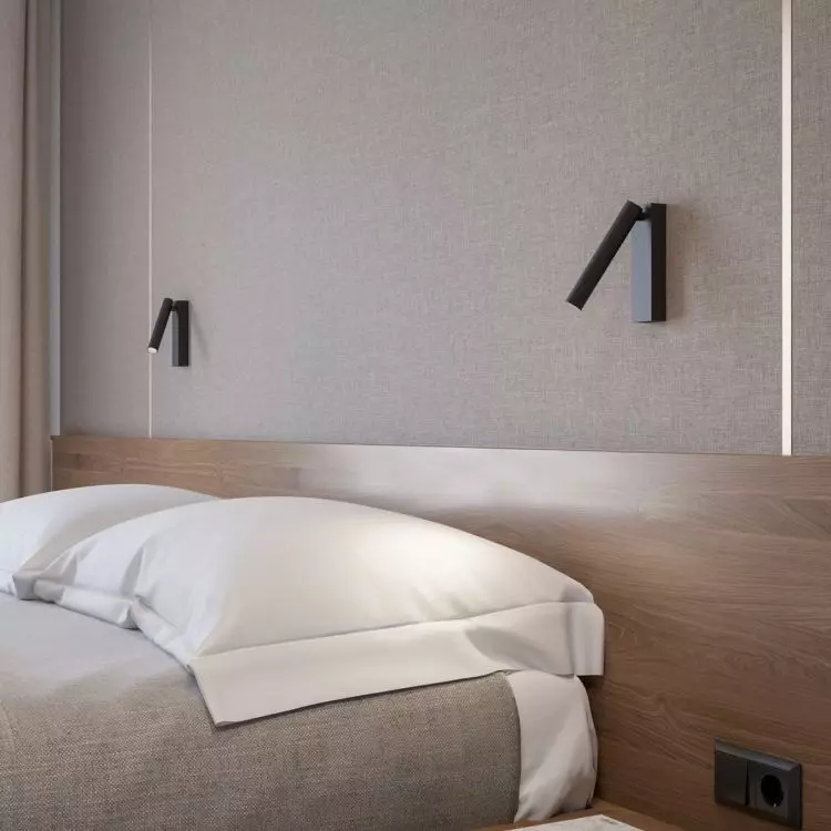 Practical wall lamp provides comfort during evening reading